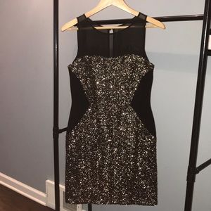 Aidan sequined gold/black dress